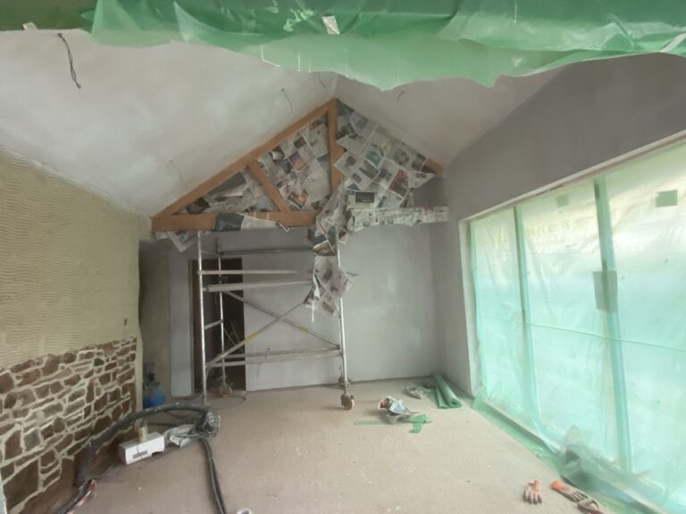 lounge being decorated