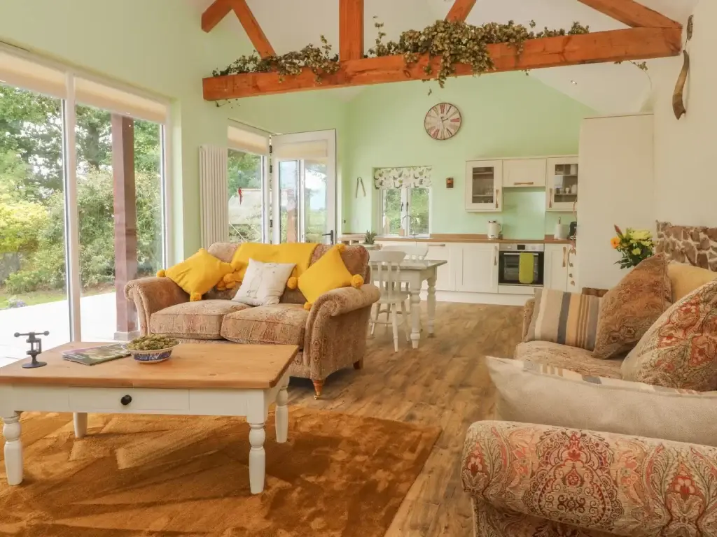 Internal view of Langdale Barn near Dartmoor Devon