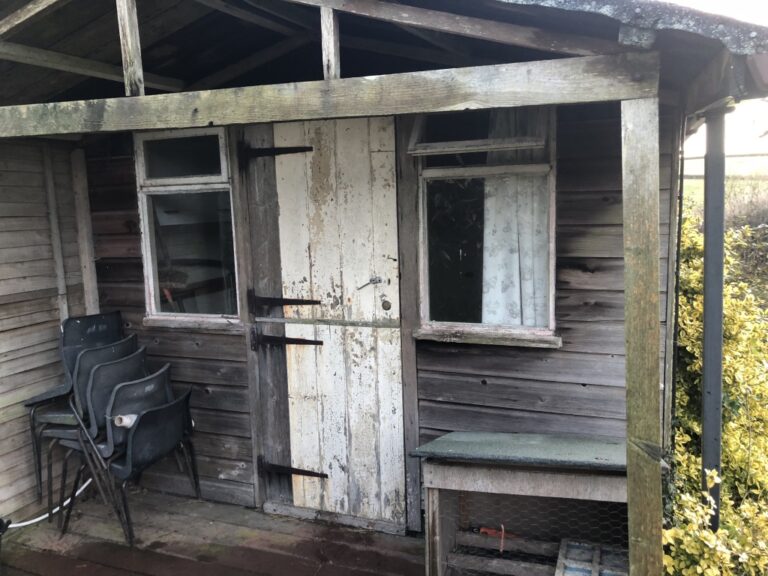 Rear view of lodge befor conversion